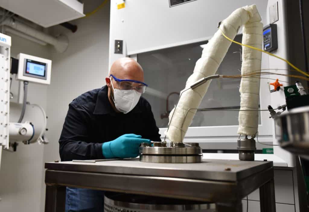 man working in lab