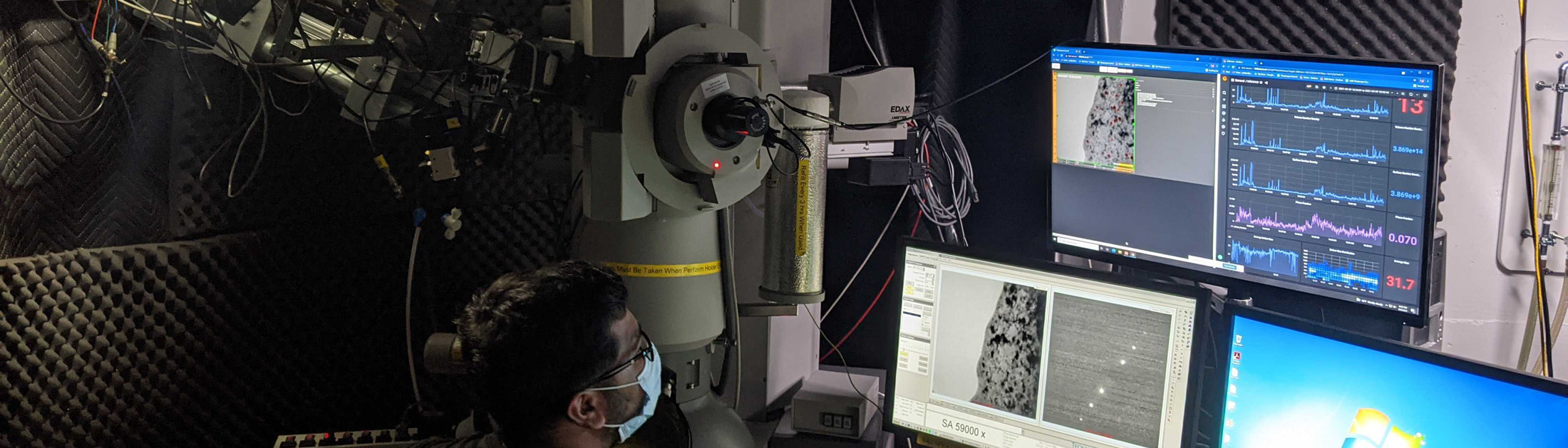 A person looking at their computer screen doing research