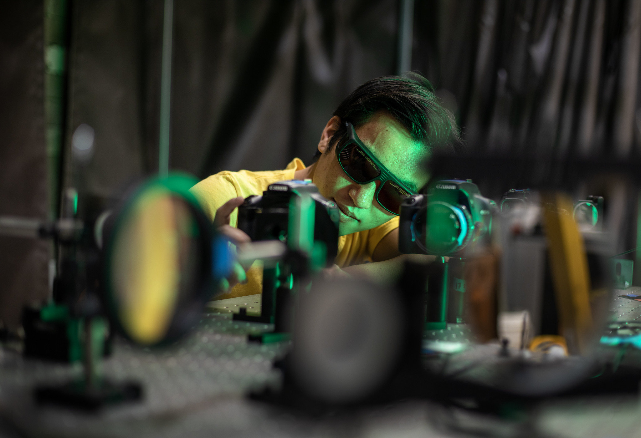 a graduate student working in a laboratory