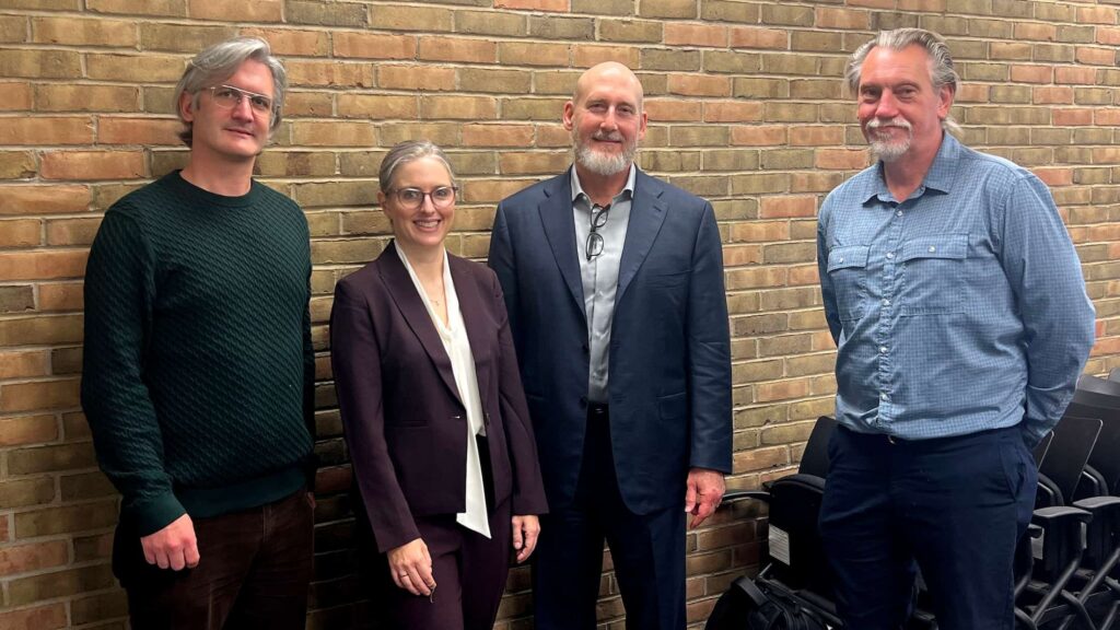 portrait of Alec Thomas, Carolyn Kuranz, Eric Esarey, and Karl Krushelnick