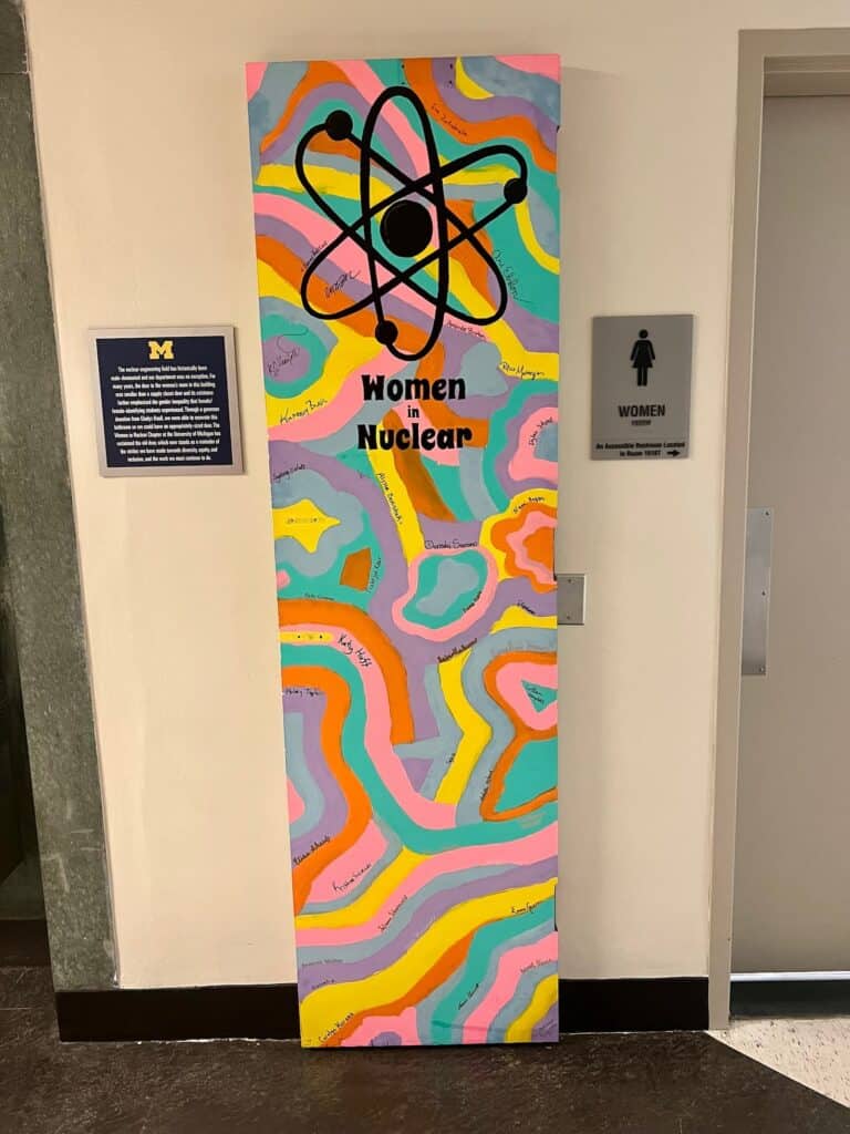 a colorfully painted door