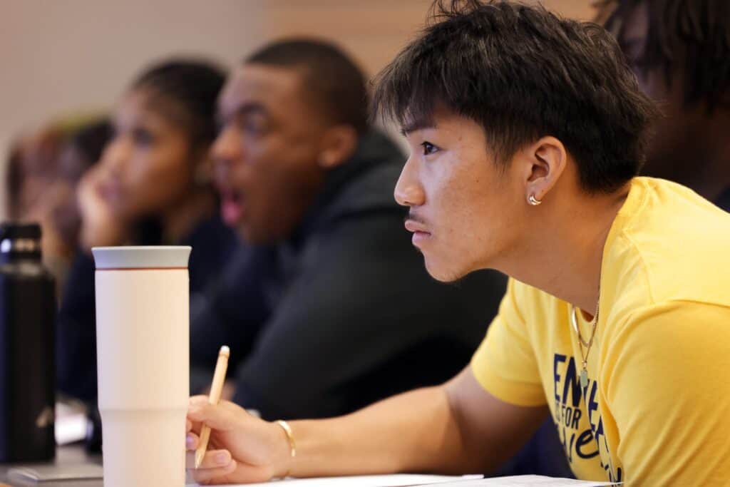 students observing a lecture